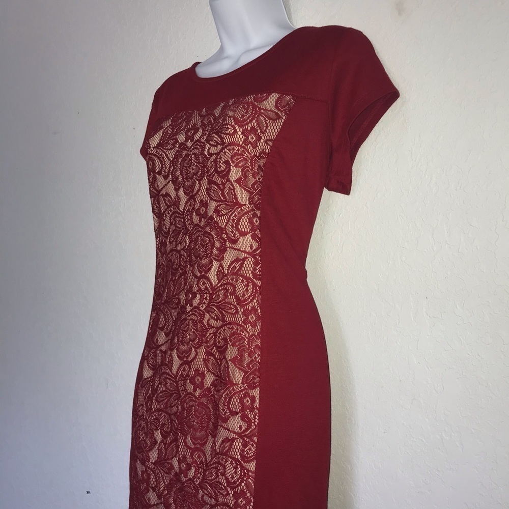 Signature Collection Stretch Lace Dress L 14 16 - Picture 2 of 8